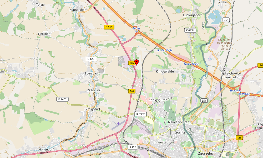 Karte hergestellt aus OpenStreetMap-Daten | Lizenz: Open Database License (ODbL)
